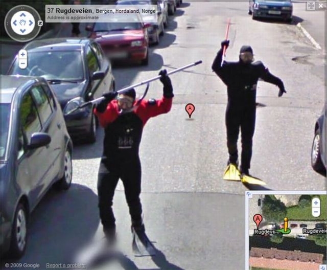 Taucher jagen Googles Street-View-Auto