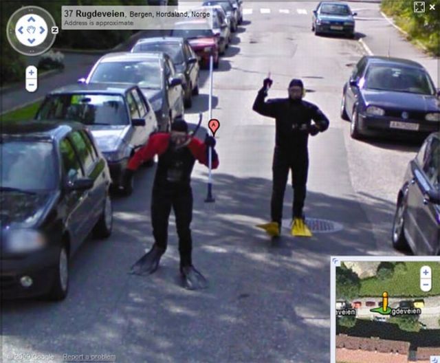 Taucher jagen Googles Street-View-Auto