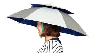 Regenschirm für den Kopf